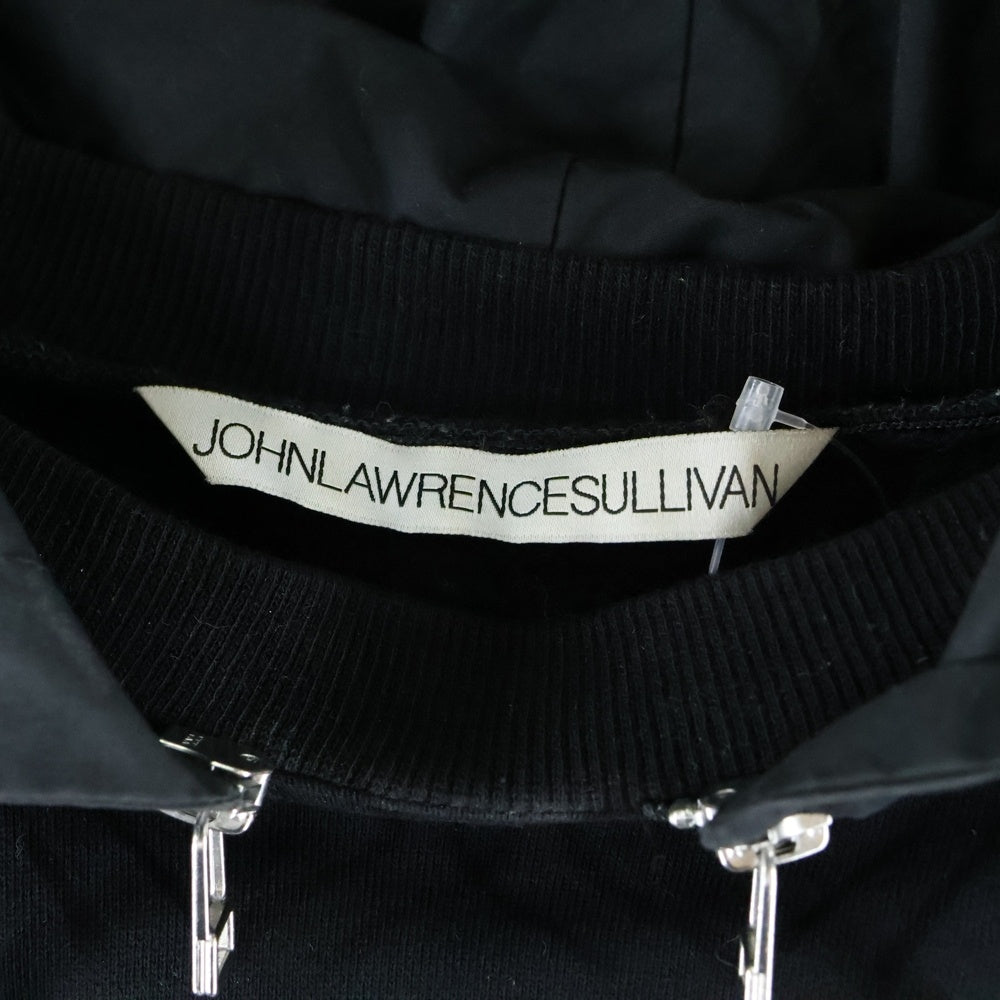 JOHN LAWRENCE SULLIVAN(ジョンローレンスサリバン) 19SS コットン アタッチド プルオーバースウェットパーカー フーディー ブラック 5B004-0419-56