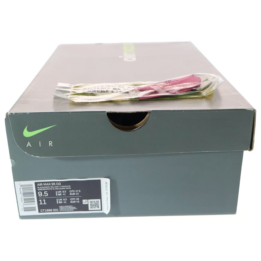 NIKE(ナイキ) AIR MAX 95 OG NEON YELLOW 2020 エアマックス95 イエローグラデーション ローカットスニーカー イエロー/グレー US9.5/27.5cm CT1689-001