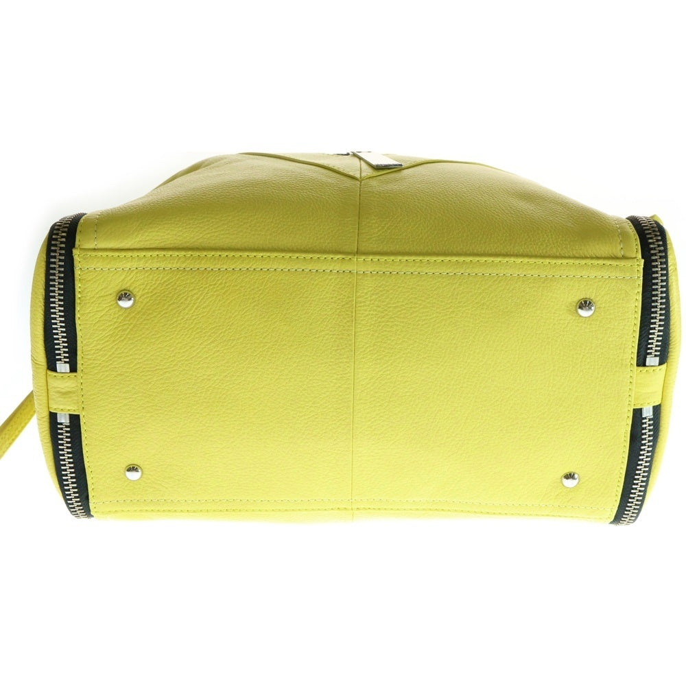 DIESEL(ディーゼル) レザー 2Way ボストンハンドバッグ ショルダーバッグ イエロー