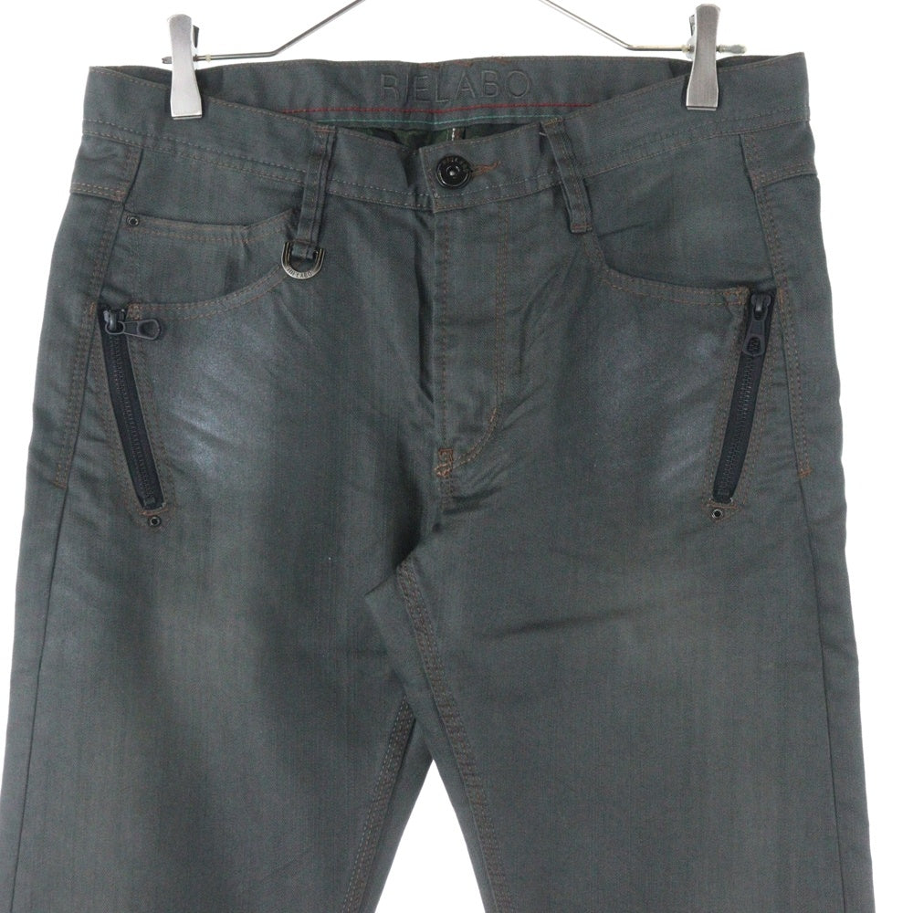 RIELABO(レリボ) コットン混 テーラード デニムパンツ グレー 6464-5152