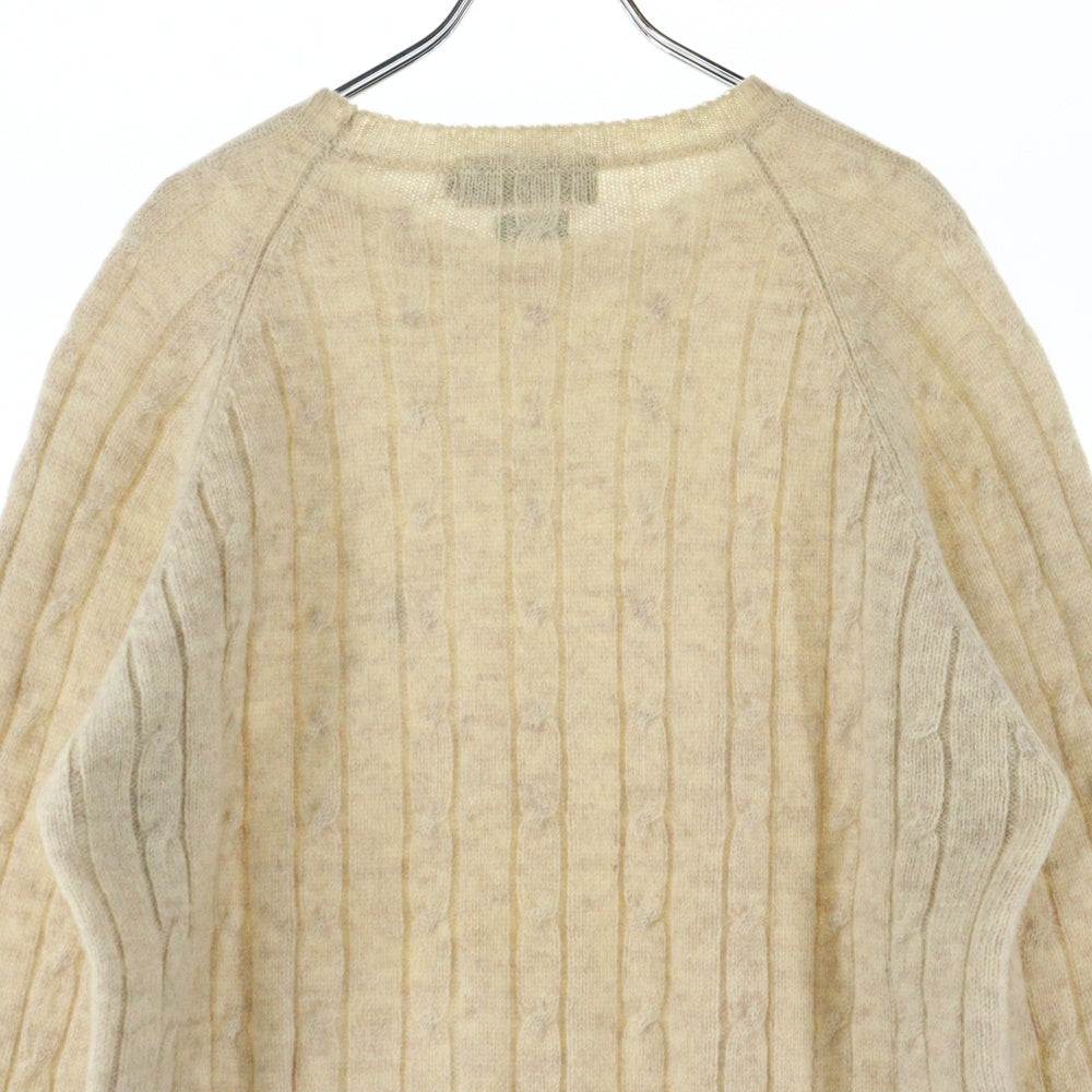 POLO RALPH LAUREN(ポロラルフローレン) ウール ロゴエンブロイダリー クルーネック ニット ベージュ