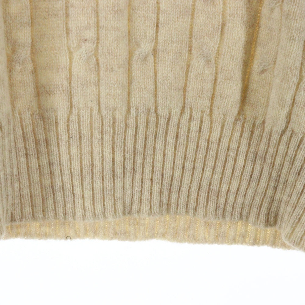 POLO RALPH LAUREN(ポロラルフローレン) ウール ロゴエンブロイダリー クルーネック ニット ベージュ