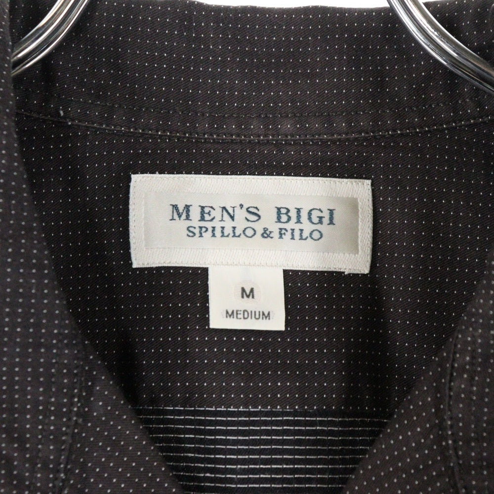 MEN'S BIGI(メンズビギ) オープンカラー 長袖シャツ ブラウン