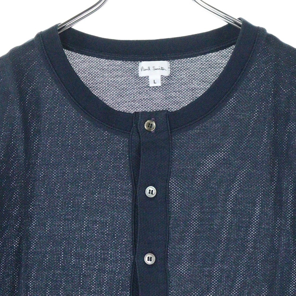 Paul Smith(ポールスミス) ヘンリーネック ハーフボタン 半袖Tシャツ カットソー ネイビー