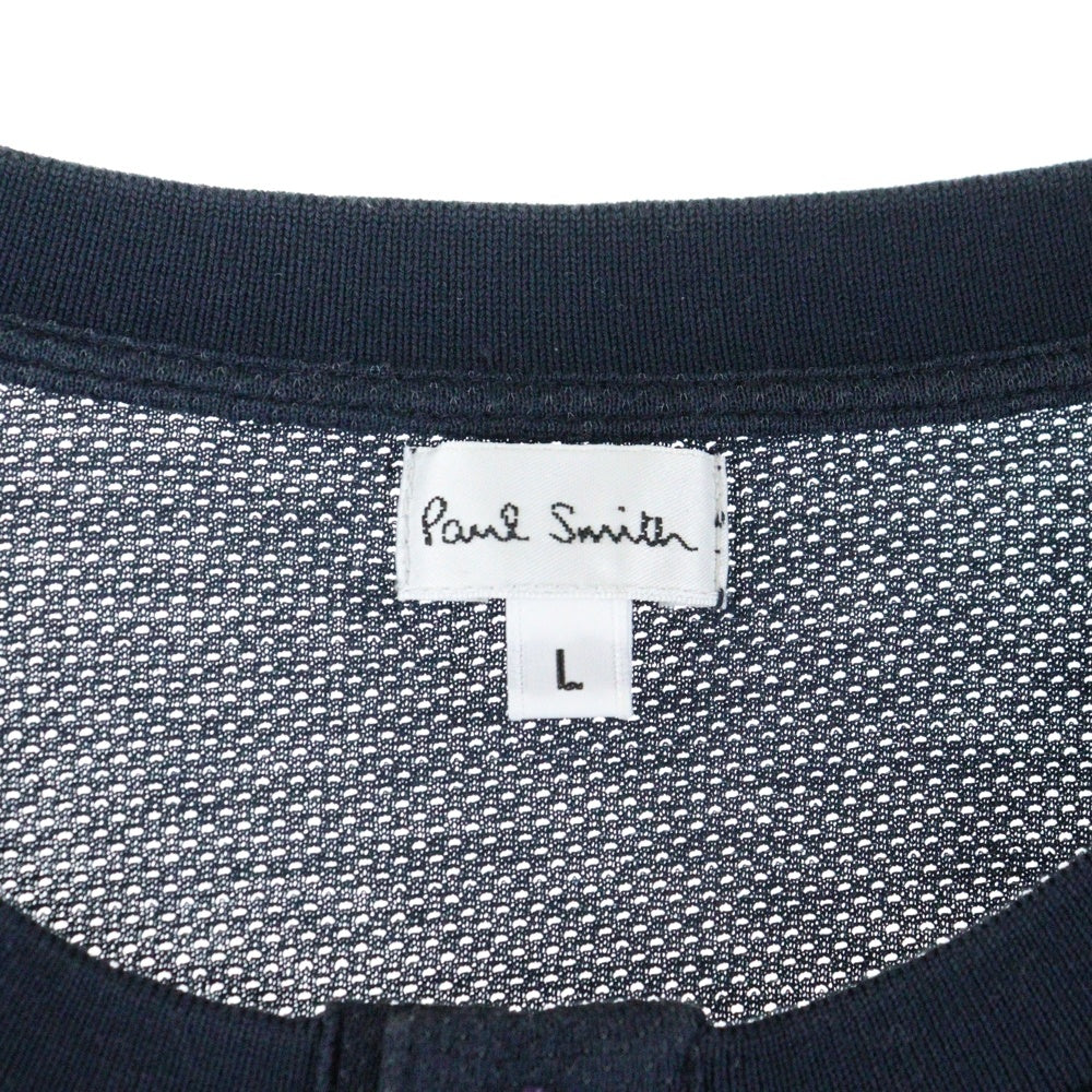 Paul Smith(ポールスミス) ヘンリーネック ハーフボタン 半袖Tシャツ カットソー ネイビー