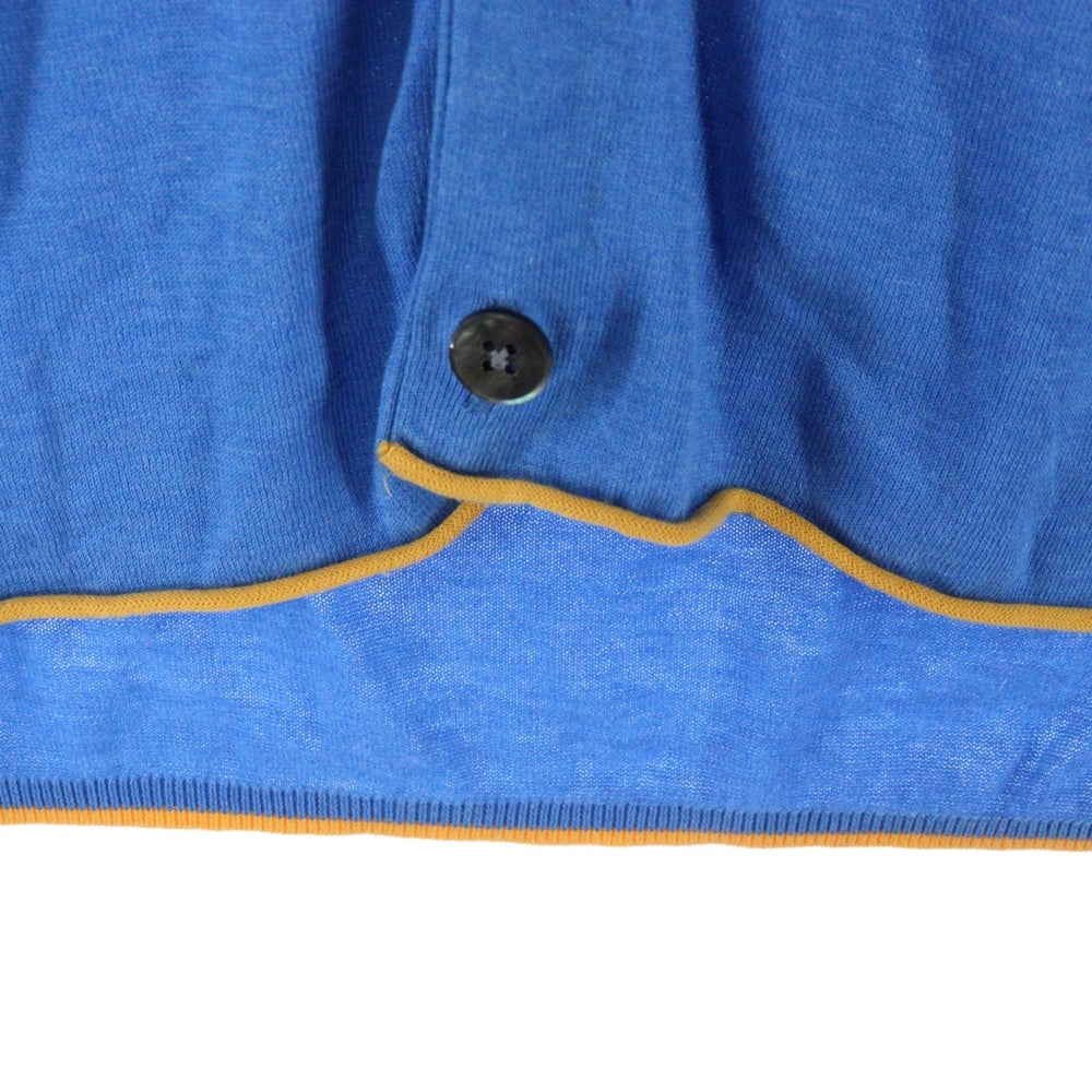 TOMORROWLAND(トゥモローランド) コットン 貝ボタン カーディガン ブルー