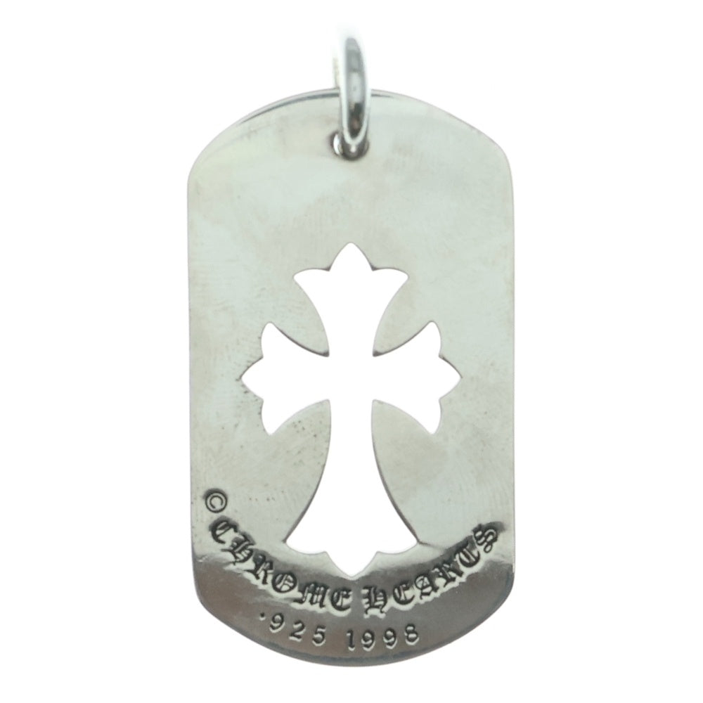 CHROME HEARTS(クロムハーツ) D TAG LRG CO CRS カットアウトクロスドッグタグ ラージ ペンダントトップ シルバー BCA239