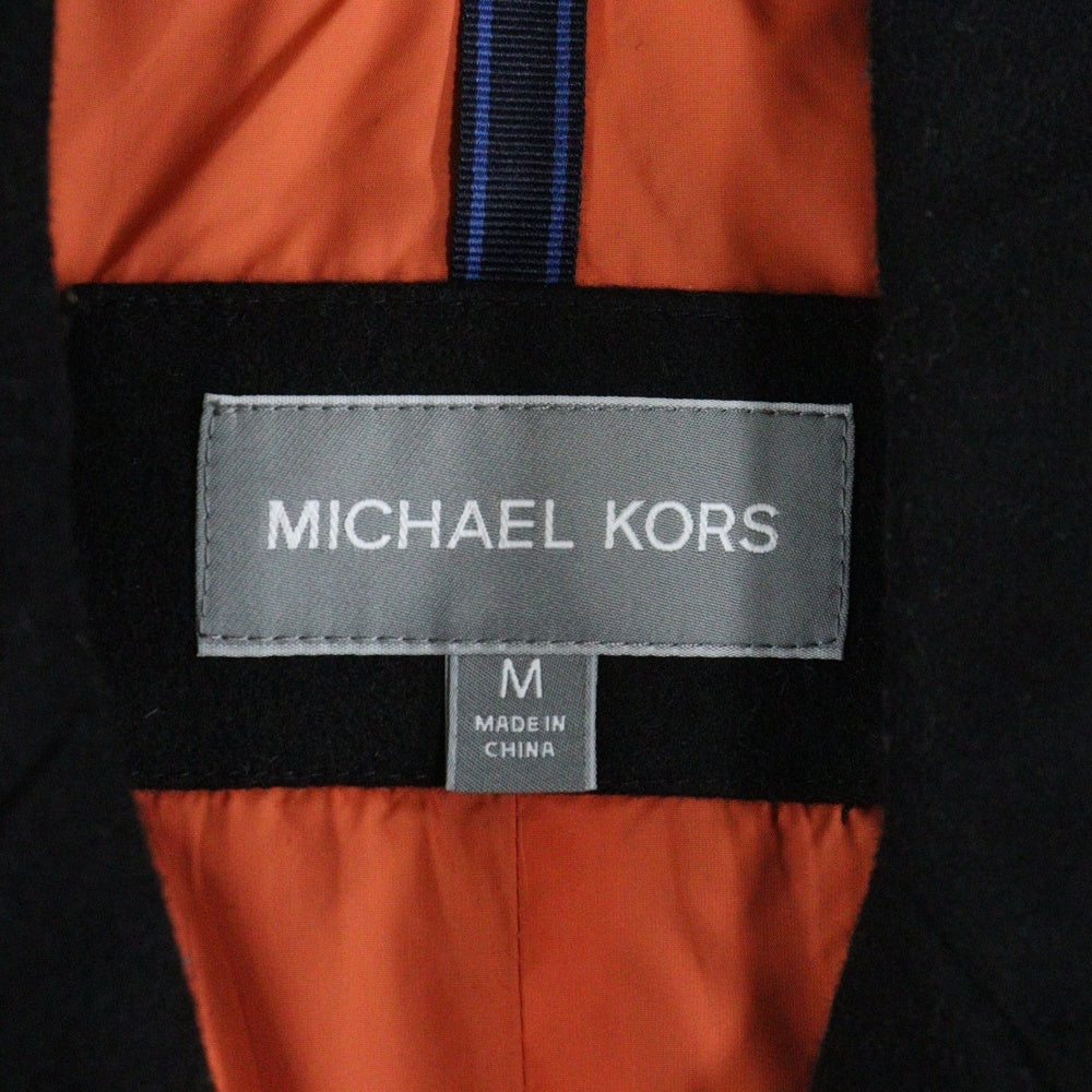 MICHAEL KORS(マイケルコース) WOOL COAT ウール イカリボタン ダブル ピーコート ブラック 145105