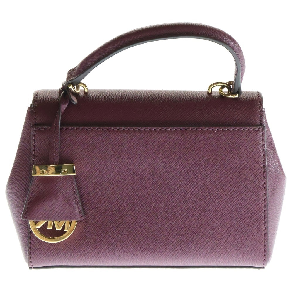 MICHAEL KORS(マイケルコース) ロゴデザインクロッシュクレ付き レザー 2WAY ハンドバッグ ショルダーバッグ ワインレッド 32F5GAVC1L