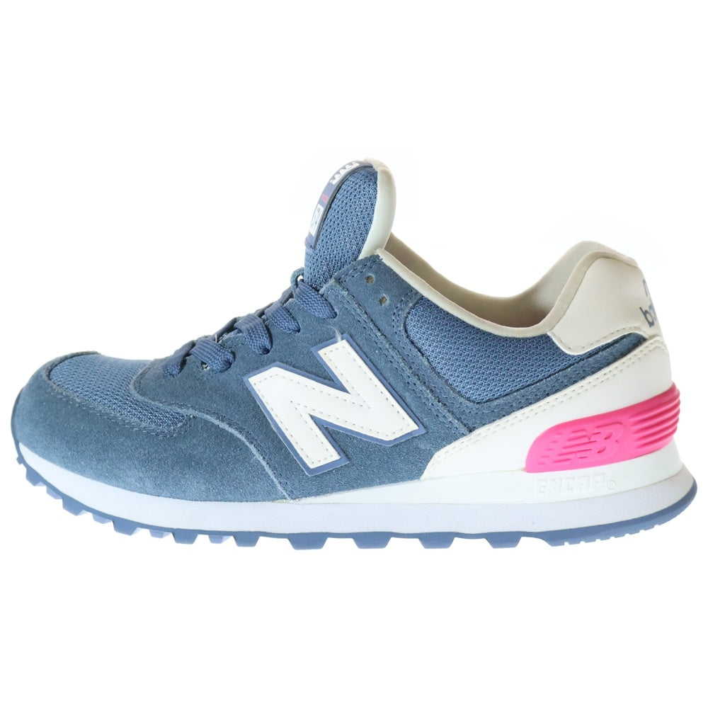 New Balance(ニューバランス) WL574CNB スウェード ローカットスニーカー レディース ブルー