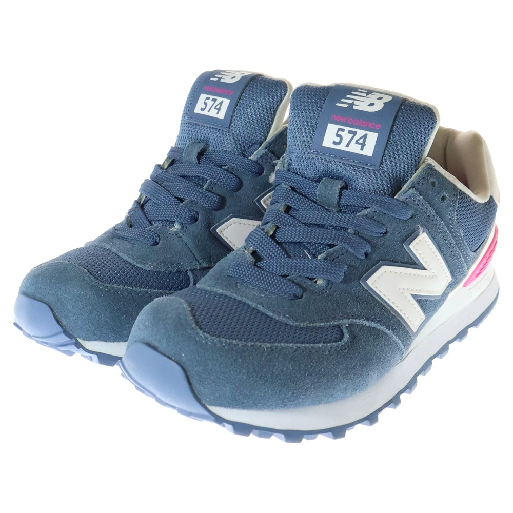 New Balance(ニューバランス) WL574CNB スウェード ローカットスニーカー レディース ブルー