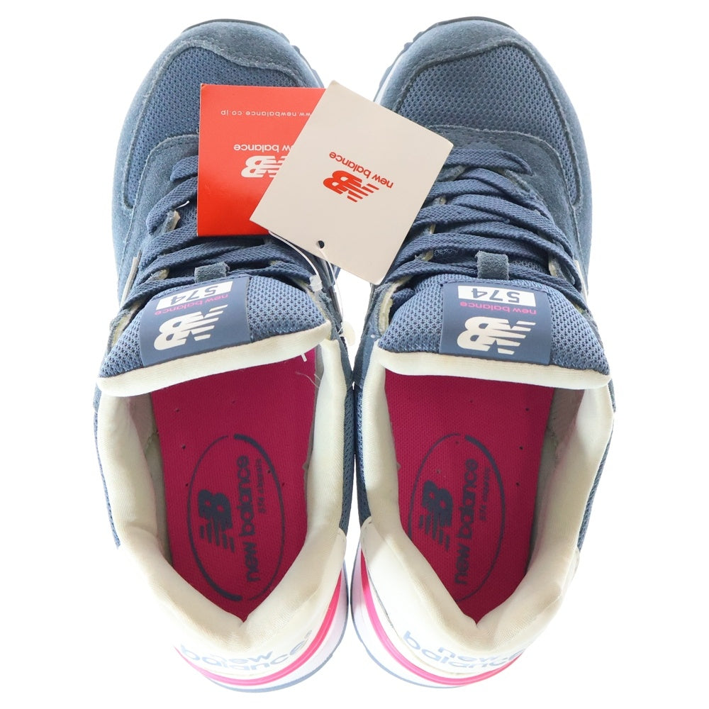 New Balance(ニューバランス) WL574CNB スウェード ローカットスニーカー レディース ブルー