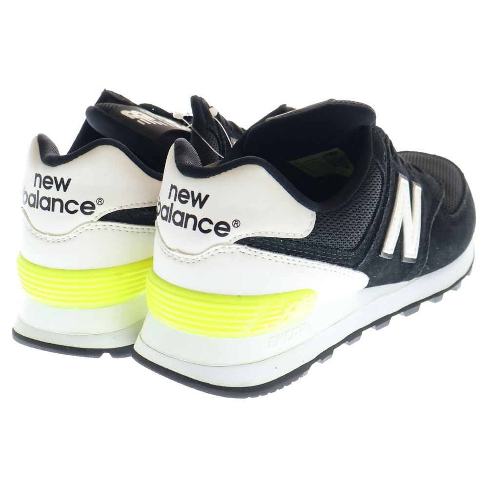 New Balance(ニューバランス) WL574CNA スウェード ローカットスニーカー レディース ブラック