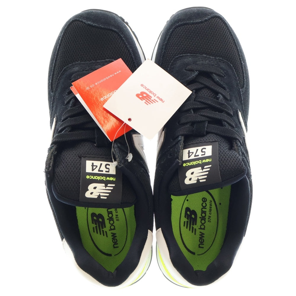 New Balance(ニューバランス) WL574CNA スウェード ローカットスニーカー レディース ブラック