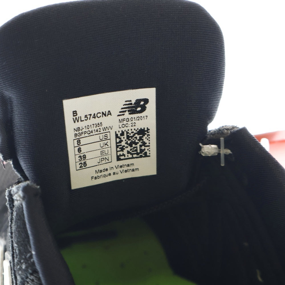 New Balance(ニューバランス) WL574CNA スウェード ローカットスニーカー レディース ブラック