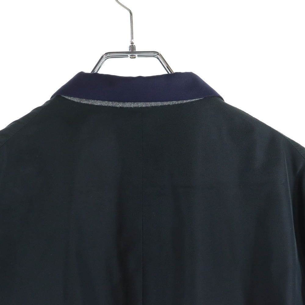 JOHN LAWRENCE SULLIVAN(ジョンローレンスサリバン) Wool Twill Comb Blouson ウールツイル ジップアップ コンビブルゾン ジャケット チャコール/ネイビー 1A007-15-12