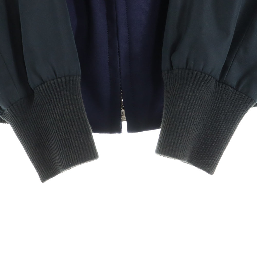 JOHN LAWRENCE SULLIVAN(ジョンローレンスサリバン) Wool Twill Comb Blouson ウールツイル ジップアップ コンビブルゾン ジャケット チャコール/ネイビー 1A007-15-12
