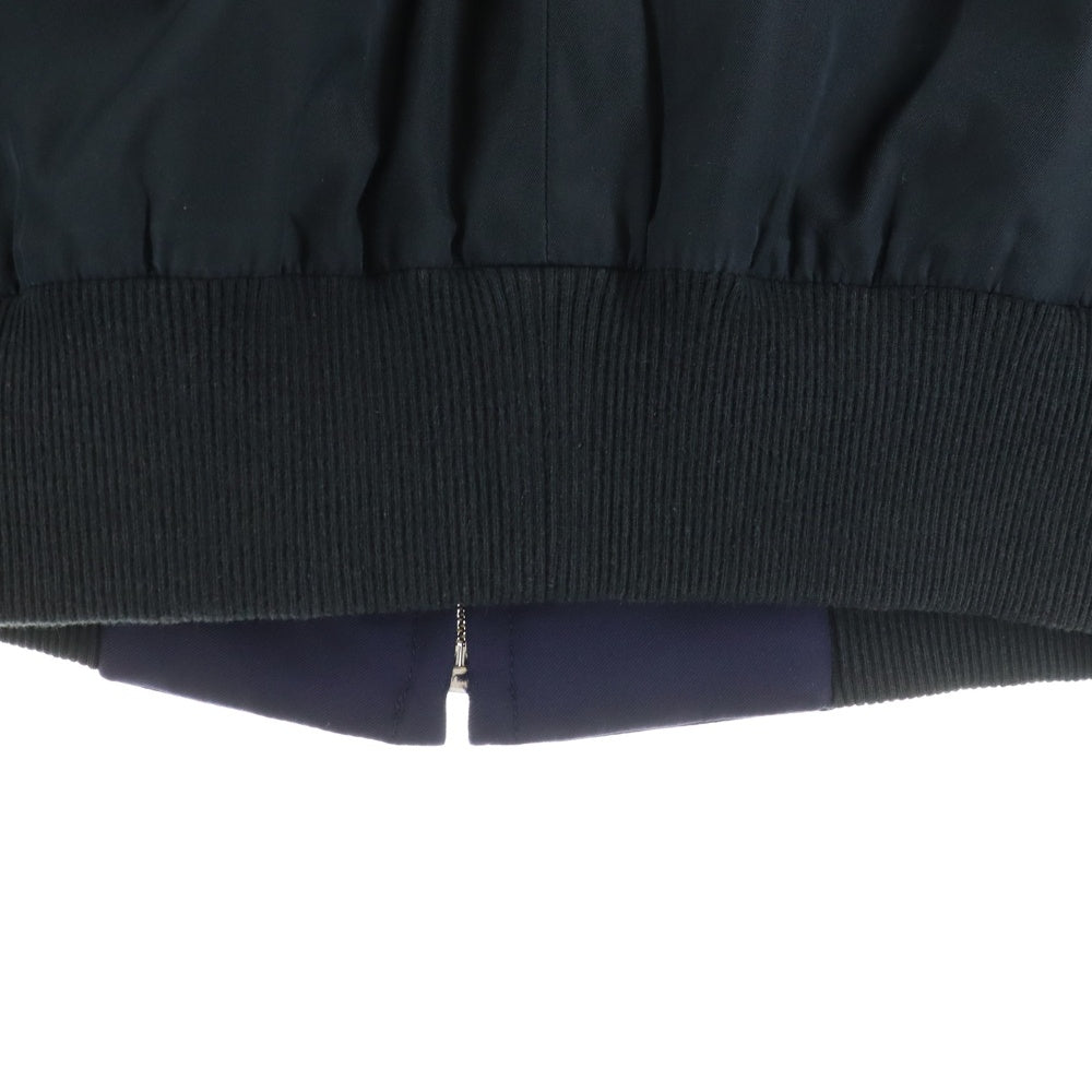 JOHN LAWRENCE SULLIVAN(ジョンローレンスサリバン) Wool Twill Comb Blouson ウールツイル ジップアップ コンビブルゾン ジャケット チャコール/ネイビー 1A007-15-12