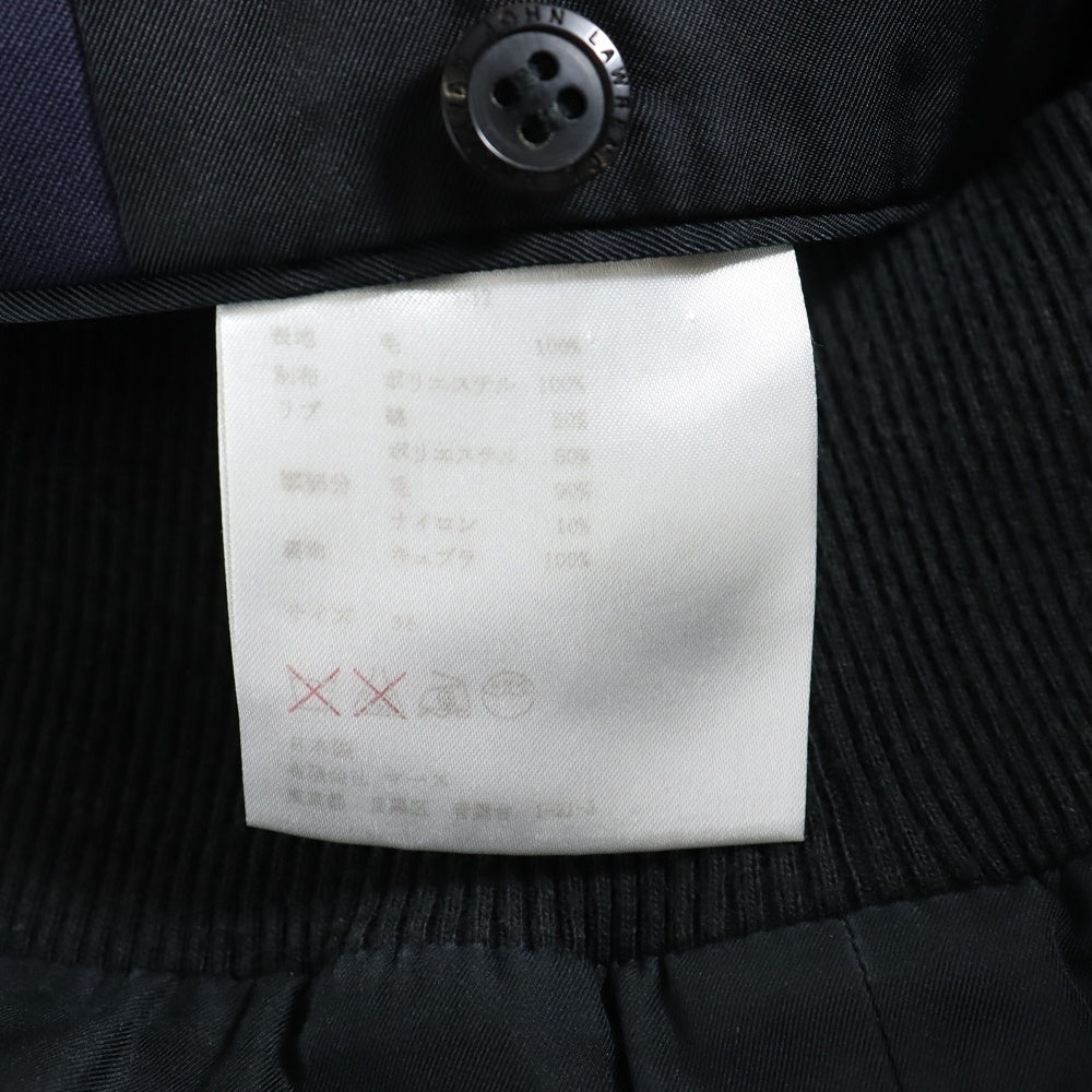 JOHN LAWRENCE SULLIVAN(ジョンローレンスサリバン) Wool Twill Comb Blouson ウールツイル ジップアップ コンビブルゾン ジャケット チャコール/ネイビー 1A007-15-12