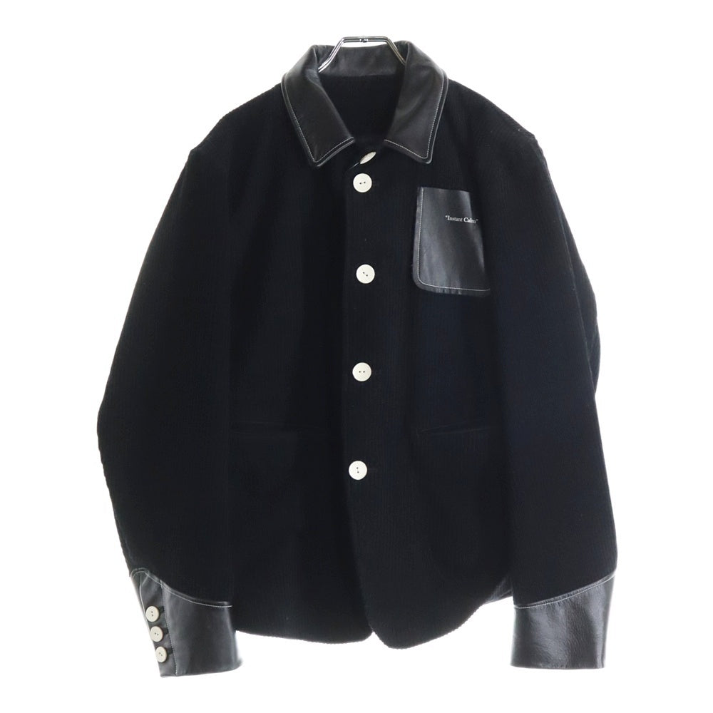 UNDERCOVER(アンダーカバー) 16AW レザー切替 コーデュロイ カバーオール ジャケット ブラック UCR4208