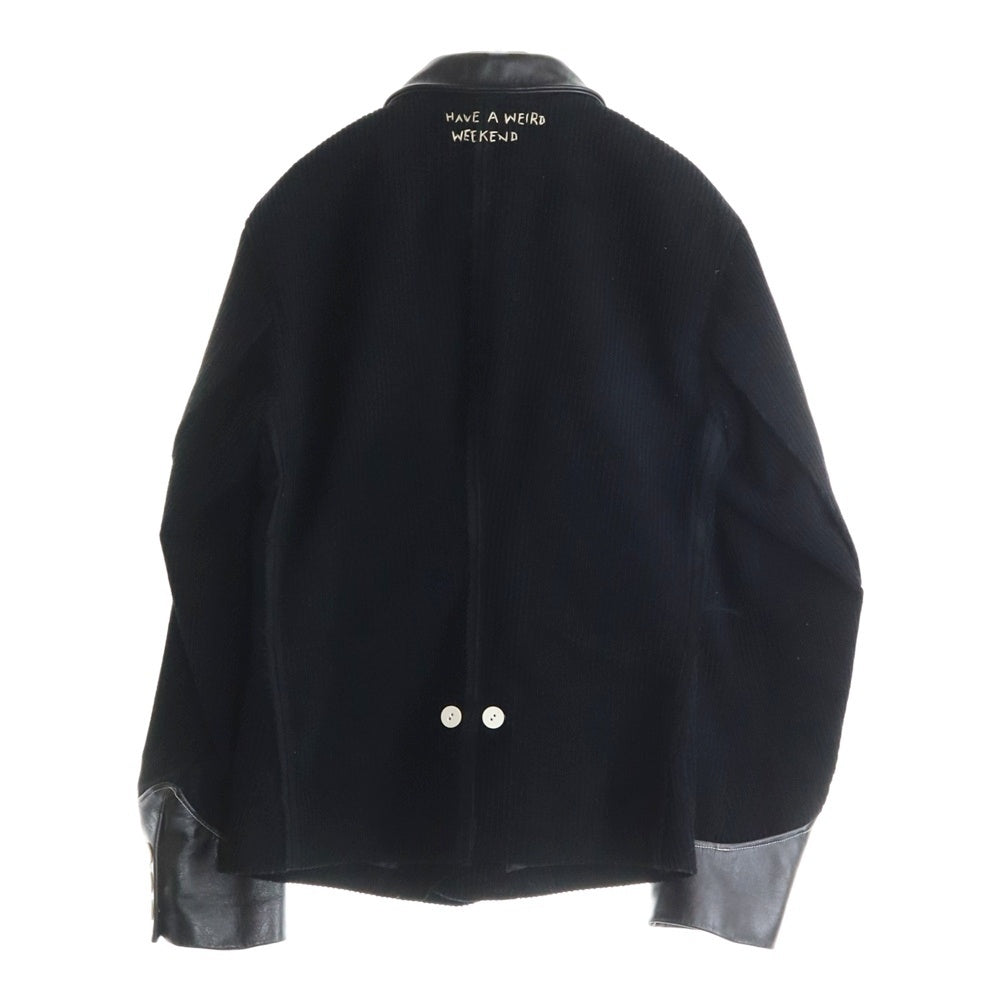 UNDERCOVER(アンダーカバー) 16AW レザー切替 コーデュロイ カバーオール ジャケット ブラック UCR4208