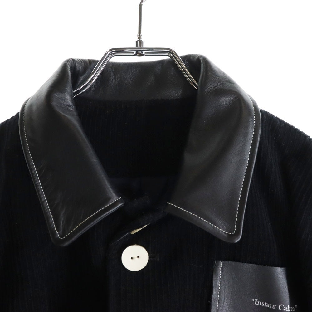 UNDERCOVER(アンダーカバー) 16AW レザー切替 コーデュロイ カバーオール ジャケット ブラック UCR4208