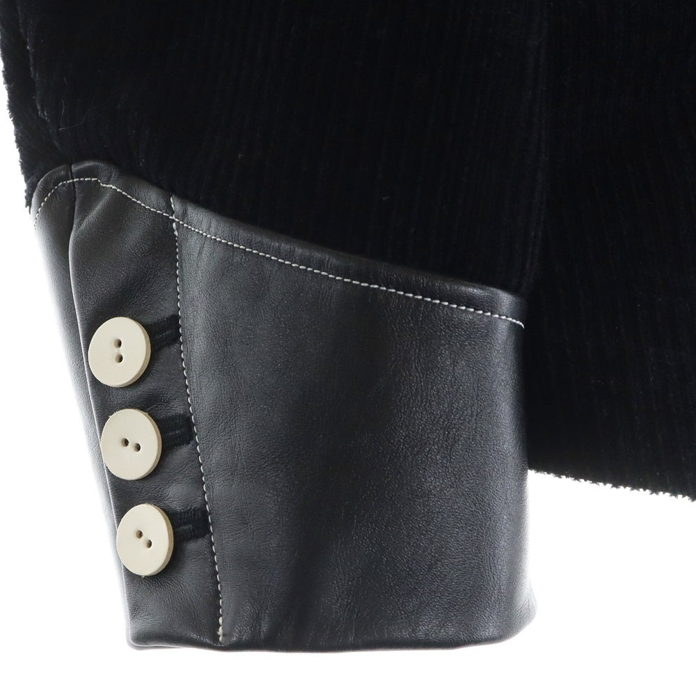 UNDERCOVER(アンダーカバー) 16AW レザー切替 コーデュロイ カバーオール ジャケット ブラック UCR4208