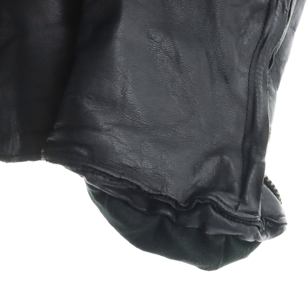 Sissi(シッシ) 日本製 カウレザー シングル ライダースジャケット ブラック