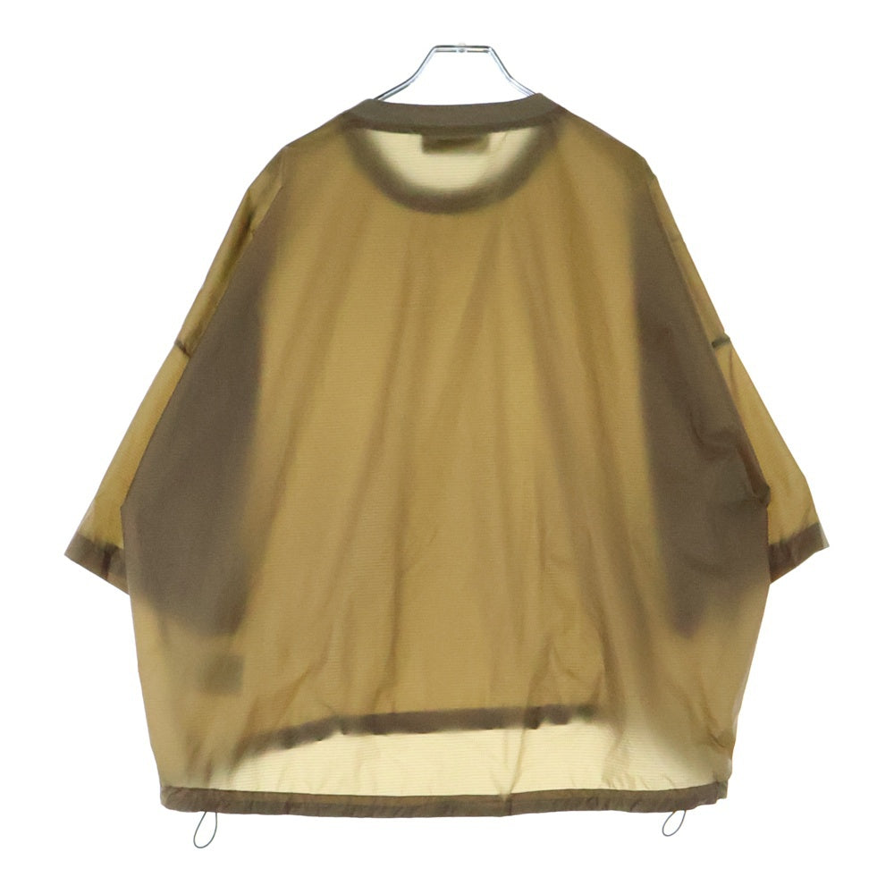 DSQUARED2(ディースクエアード) 21SS ドローストリング クルーネック ナイロン 半袖Tシャツ ブラウン S74DM0501