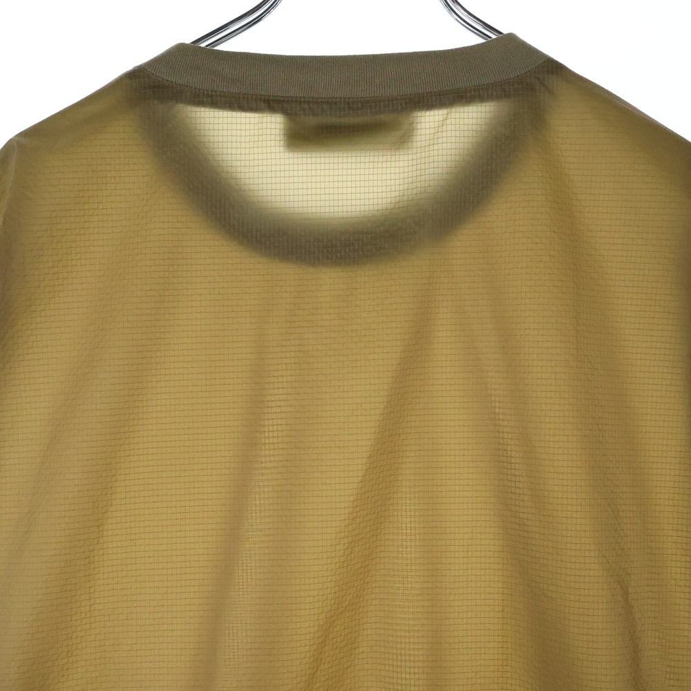 DSQUARED2(ディースクエアード) 21SS ドローストリング クルーネック ナイロン 半袖Tシャツ ブラウン S74DM0501
