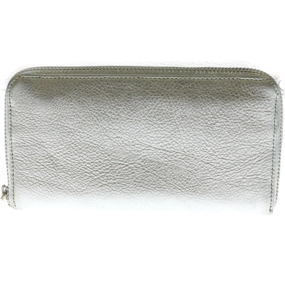 CHROME HEARTS(クロムハーツ) REC F ZIP 3セメタリー クロスパッチ ラウンドファスナーウォレット 長財布 シルバー