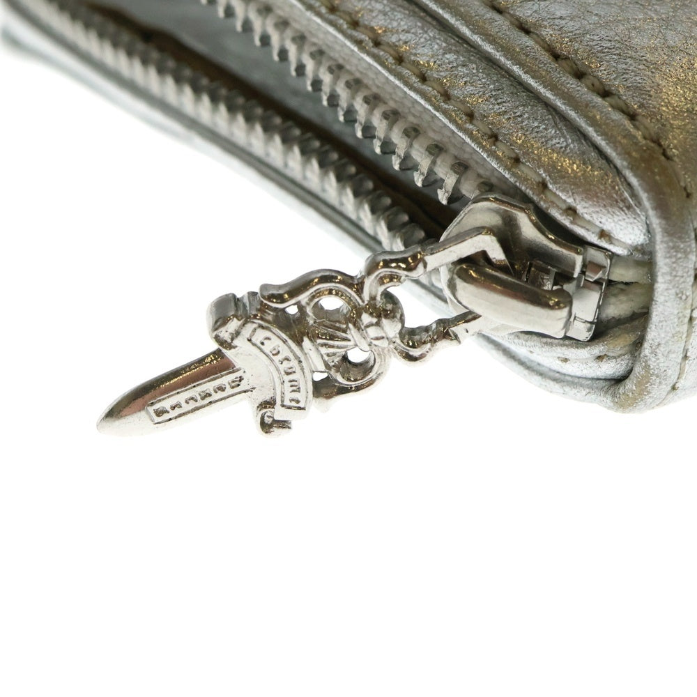 CHROME HEARTS(クロムハーツ) REC F ZIP 3セメタリー クロスパッチ ラウンドファスナーウォレット 長財布 シルバー