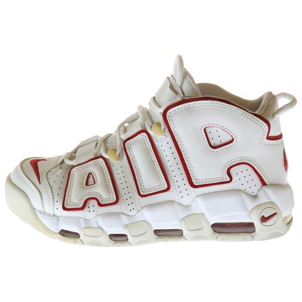 Nike Air More Uptempo '96 ホワイト/レッド Nike Air More Uptempo 96 White Grey Fog University Red Men's