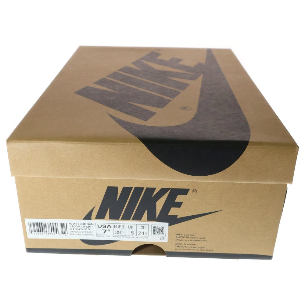 NIKE(ナイキ) WMNS AIR JORDAN 1 ZOOM CHICAGO ウィメンズ エアジョーダン1 ズーム シカゴ ハイカットスニーカー レッド/ブラック US7.5/24.5cm CT0979-610