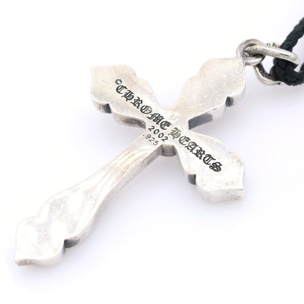 CHROME HEARTS(クロムハーツ) LRG SPADE CROSS ラージスペードクロス レザーブレード ネックレス シルバー