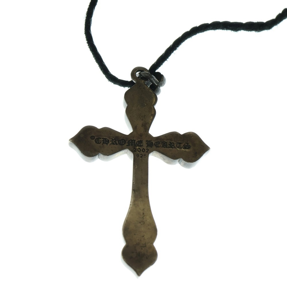 CHROME HEARTS(クロムハーツ) LRG SPADE CROSS ラージスペードクロス ボロチップ レザーブレイド ペンダントトップ シルバー