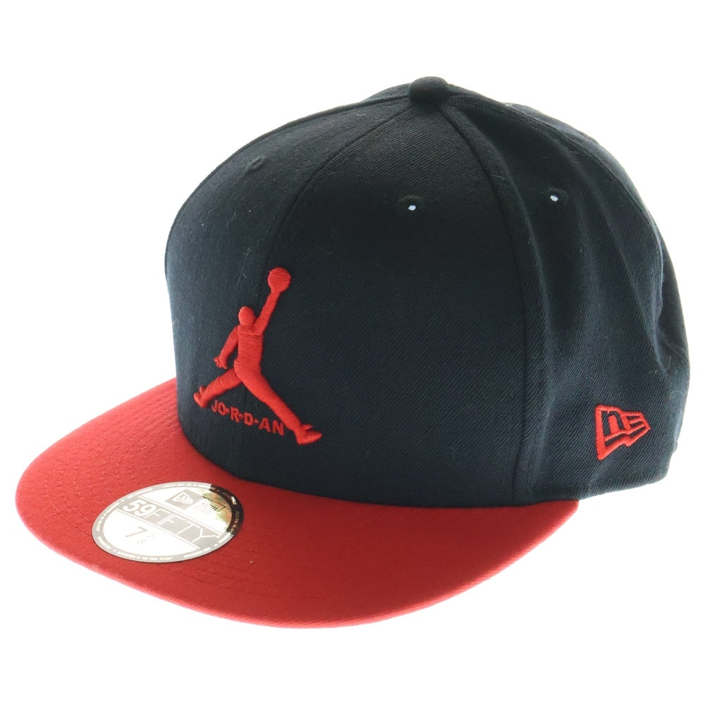 NEW ERA(ニューエラ) ×JORDAN ジョーダン フロント刺繍 ベースボールキャップ 帽子 ブラック/レッド