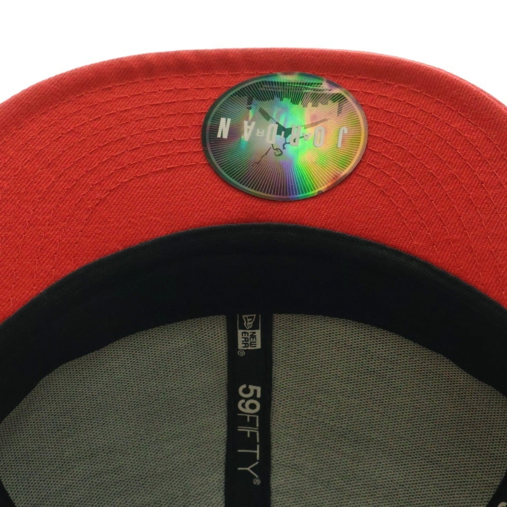 NEW ERA(ニューエラ) ×JORDAN ジョーダン フロント刺繍 ベースボールキャップ 帽子 ブラック/レッド