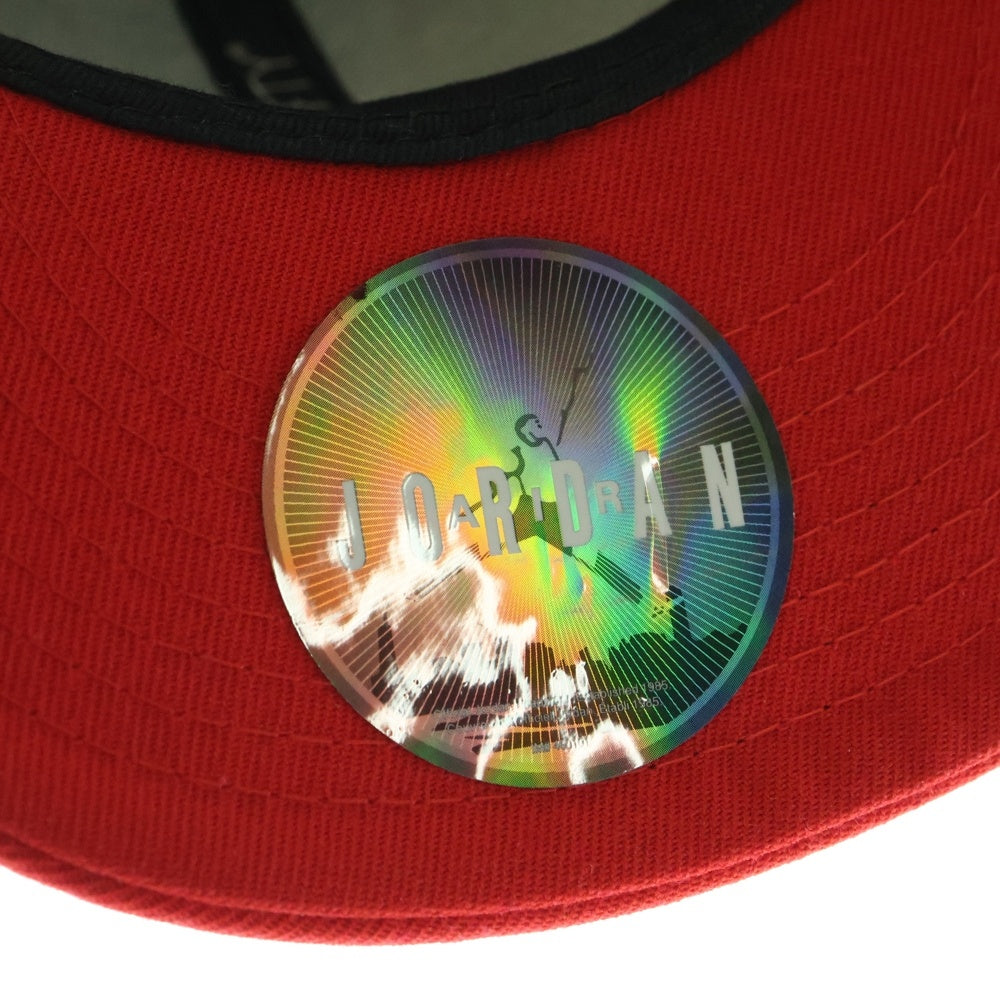 NEW ERA(ニューエラ) ×JORDAN ジョーダン フロント刺繍 ベースボールキャップ 帽子 ブラック/レッド