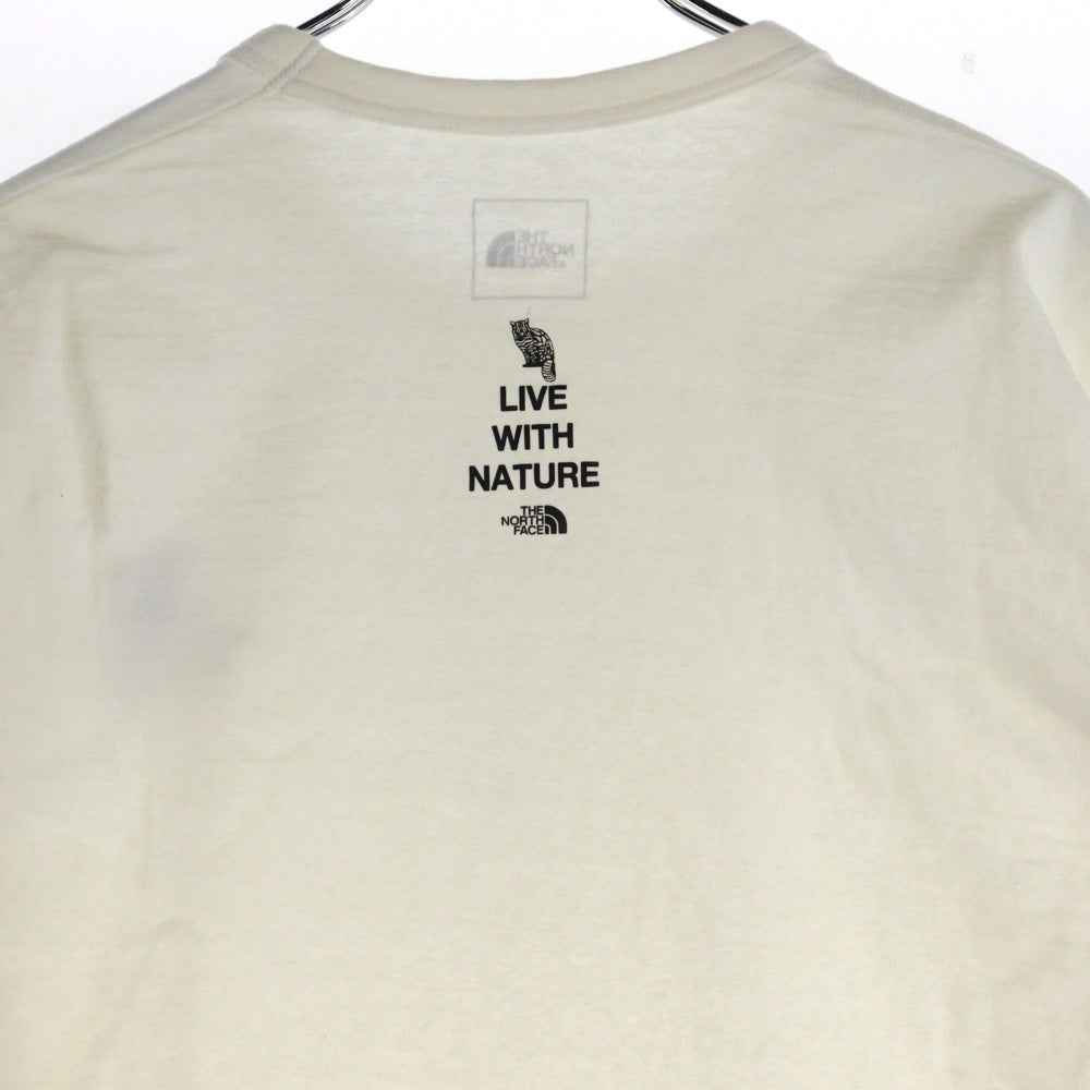 THE NORTH FACE(ザノースフェイス) FACE L/S ZOO PICKER TEE フェイス ロングスリーブ ズー ピッカー クルーネック長袖Tシャツ カットソー アイボリー NT32533