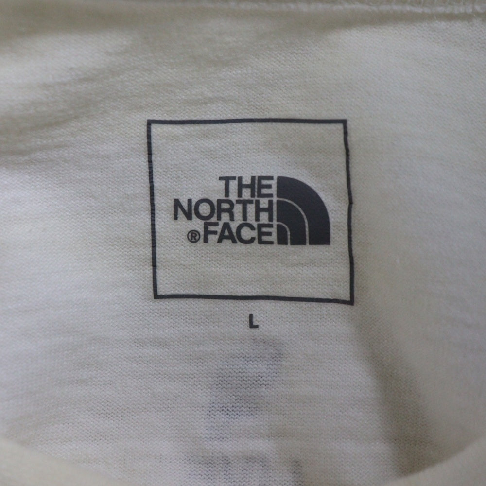 THE NORTH FACE(ザノースフェイス) FACE L/S ZOO PICKER TEE フェイス ロングスリーブ ズー ピッカー クルーネック長袖Tシャツ カットソー アイボリー NT32533