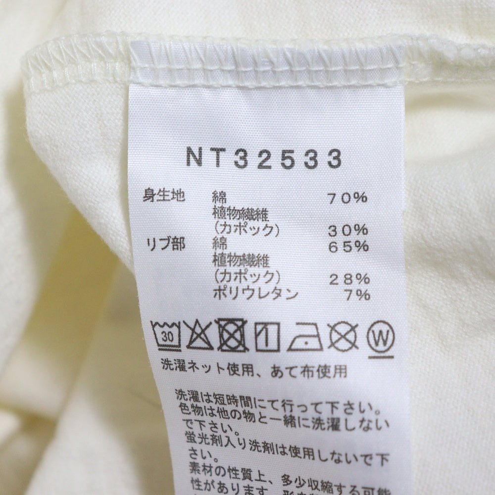 THE NORTH FACE(ザノースフェイス) FACE L/S ZOO PICKER TEE フェイス ロングスリーブ ズー ピッカー クルーネック長袖Tシャツ カットソー アイボリー NT32533