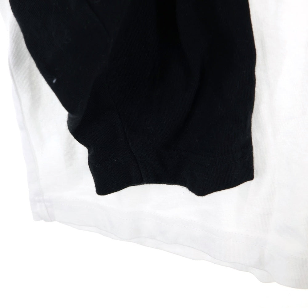 CHAMPION(チャンピオン) フロント刺繍 クルーネック長袖Tシャツ カットソー ホワイト/ブラック C3-Y429