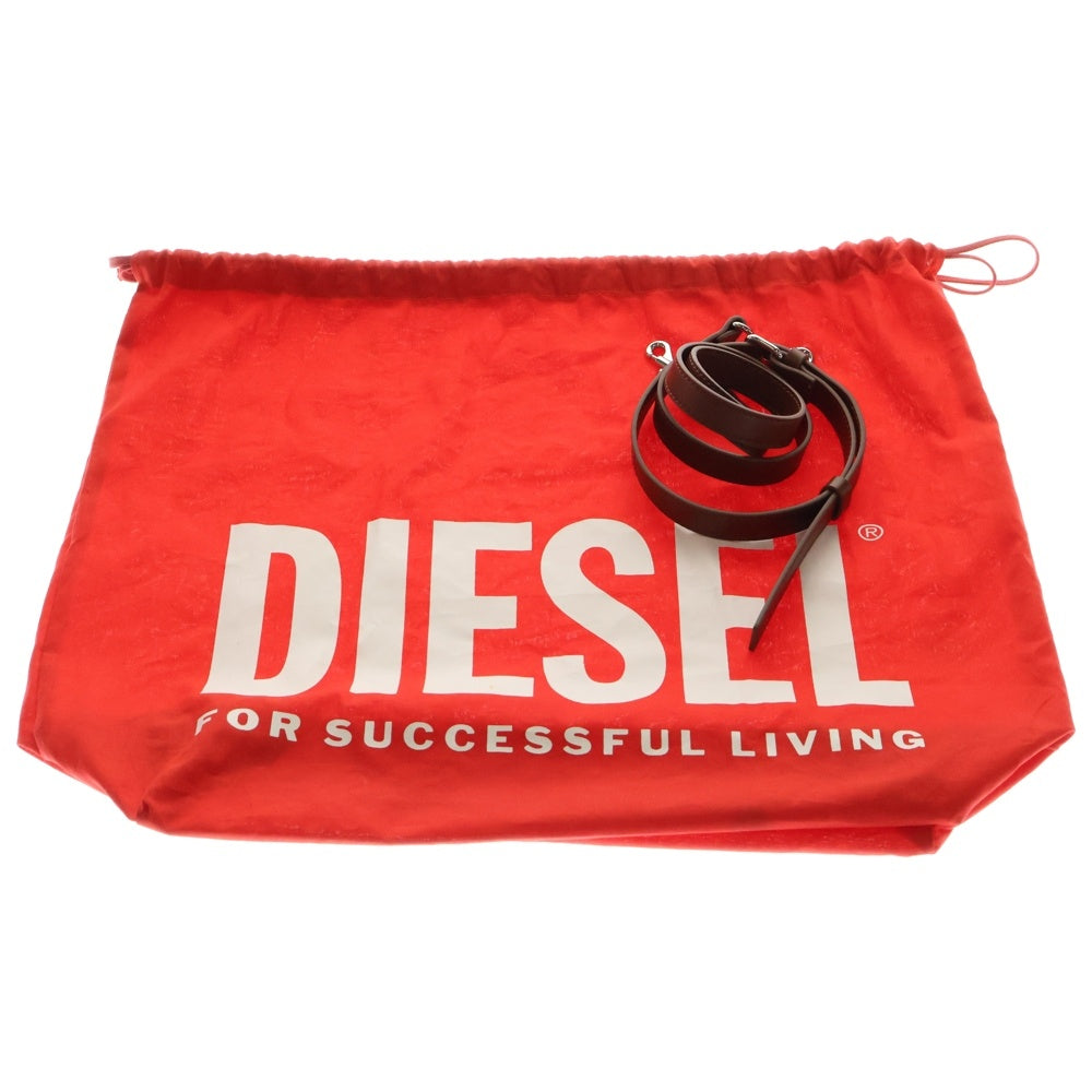 DIESEL(ディーゼル) VENEZIA ヴェネツィア カードケース付き フロントデザイン 2WAY ハンドバッグ ショルダーバッグ ベージュ/インディゴ HN603491