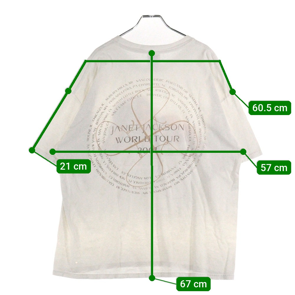 VINTAGE(ヴィンテージ) 00S VINTAGE JANET JACKSON ヴィンテージ ジャネットジャクソン プリント 半袖Tシャツ カットソー ホワイト
