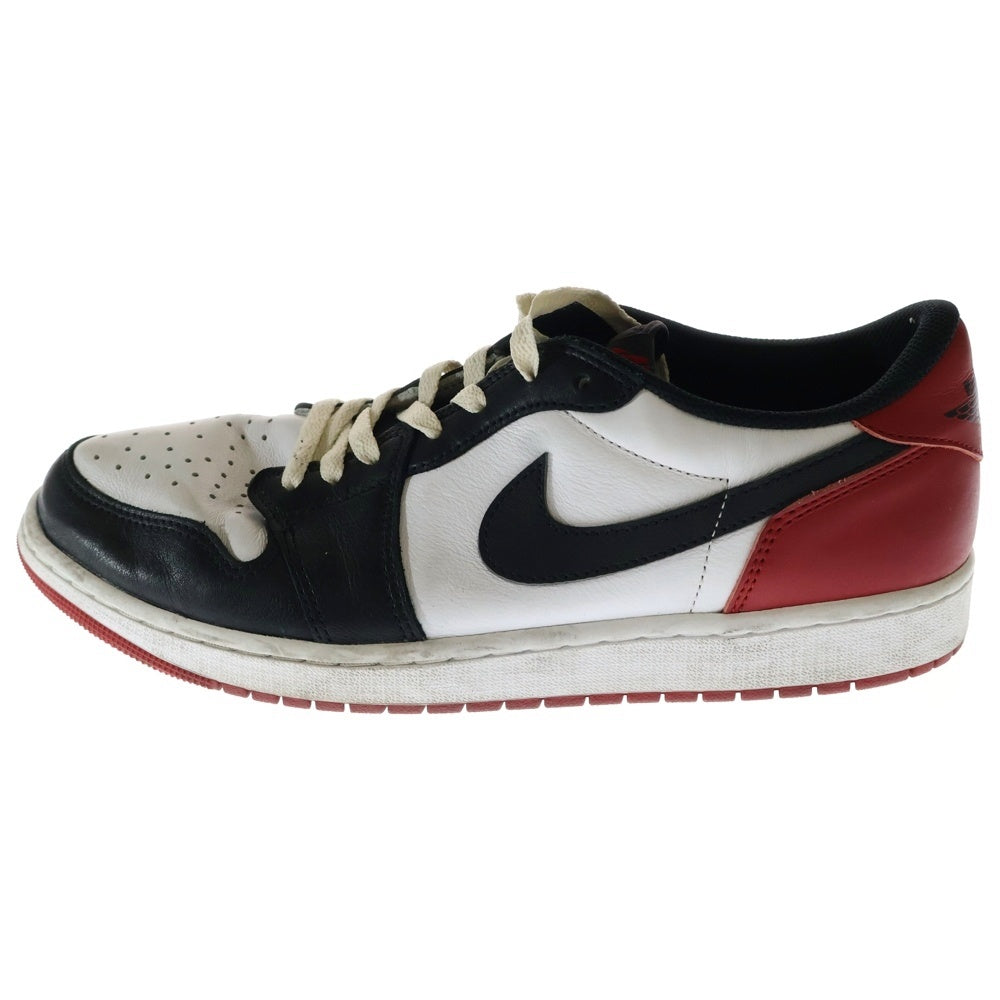 NIKE(ナイキ) AIR JORDAN 1 LOW Black Toe エアジョーダン 1 ブラックトゥ ローカットスニーカー ホワイト/レッド US11/29cm CZ0790-106
