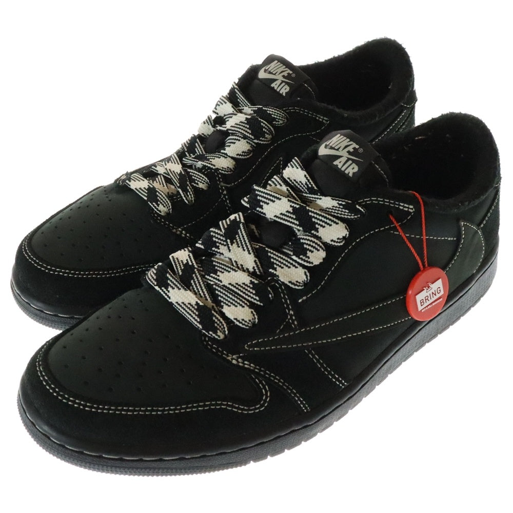 NIKE(ナイキ) ×TRAVIS SCOTT AIR JORDAN 1 LOW BLACK PHANTOM トラヴィススコット エアジョーダン 1 ローカットスニーカー ブラック US11/29cm DM7866-001