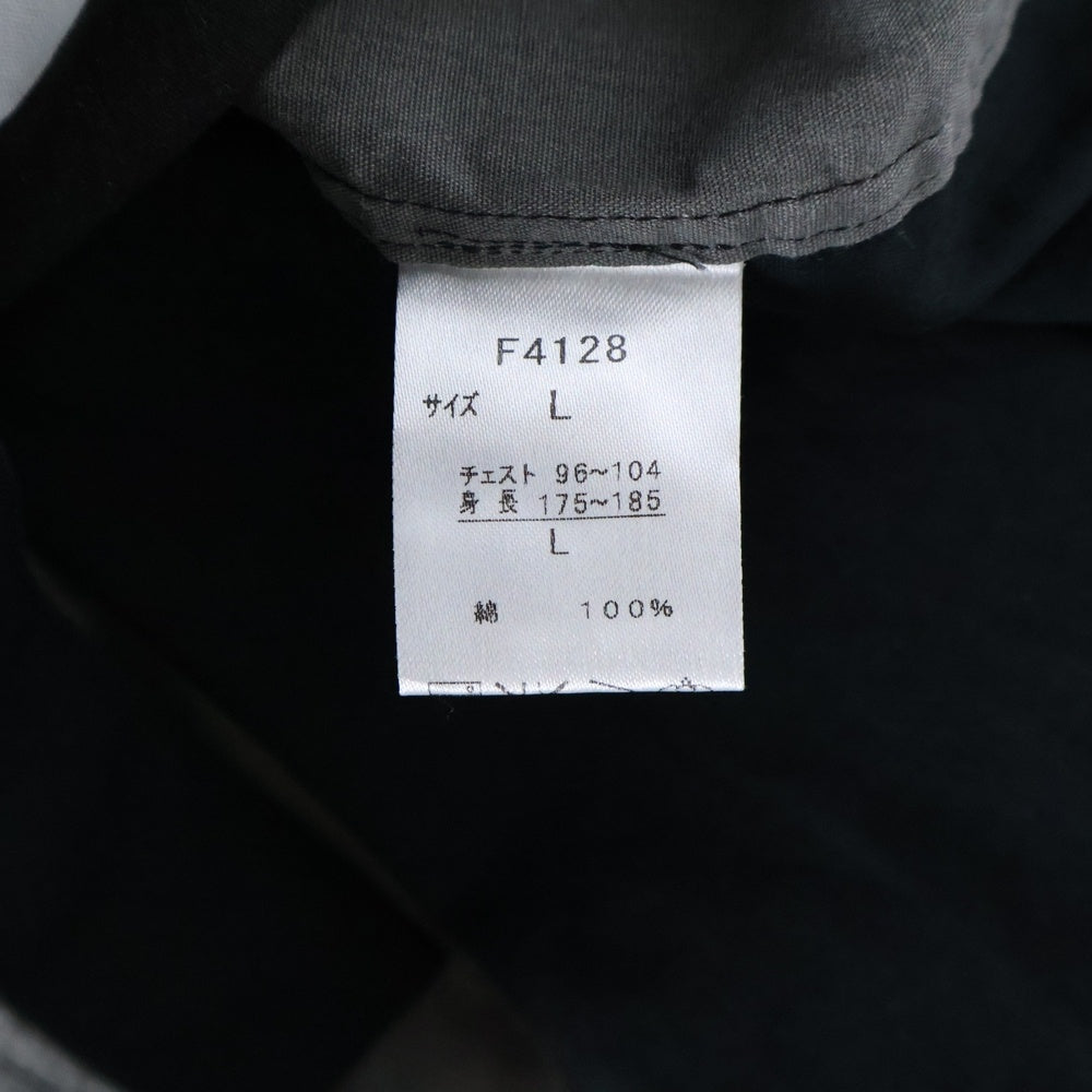 FRED PERRY(フレッドペリー) 日本製 フロントユニオンジャック コットン 長袖シャツ ブラック/グレー F4128