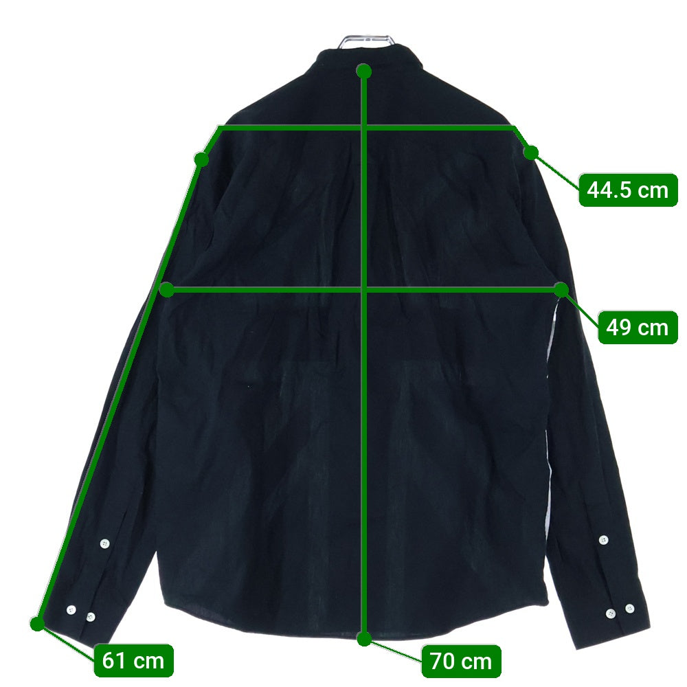 FRED PERRY(フレッドペリー) 日本製 フロントユニオンジャック コットン 長袖シャツ ブラック/グレー F4128