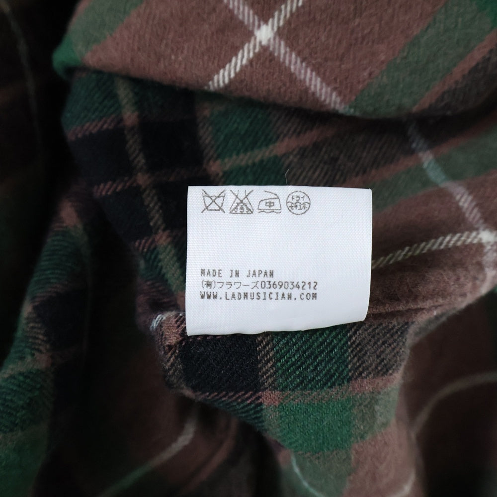LAD MUSICIAN(ラッドミュージシャン) PULLOVER SHIRT BIG TARTAN CHECK ビッグタータンチェック プルオーバーシャツ ブラウン/グリーン 2216-115